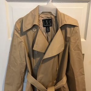 INC Tan and Black Trench Coat with Belt